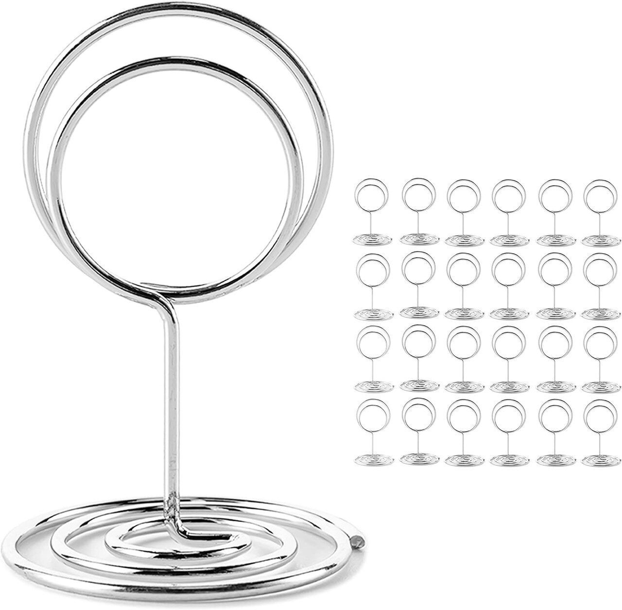 26 PCS Place Card Holders – Metal Wire Table Number & Photo Holders for Wedding, Party & Table Centerpieces